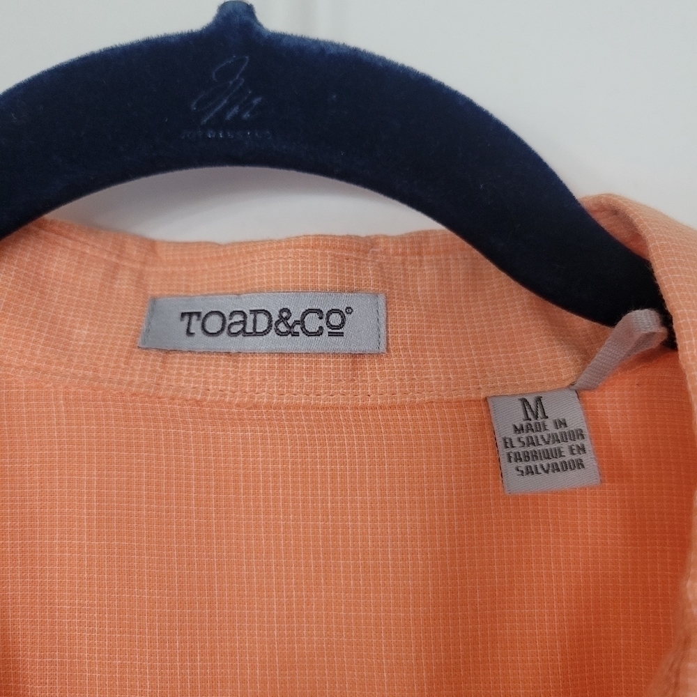 Toad & Co Airbrush Tunic Melon Orange 100% Organic Cotton Size M - Picture 7 of 9